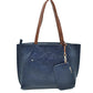 PU Vegan Leather 2 in 1 Tote Crossbody Handbag