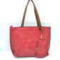 PU Vegan Leather 2 in 1 Tote Crossbody Handbag