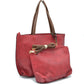 PU Vegan Leather 2 in 1 Tote Crossbody Handbag