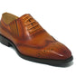 Carrucci Burnished Calfskin Belt - Cognac