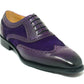 Carrucci Burnished Calfskin Belt - Purple