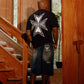 Distressed effect short denim