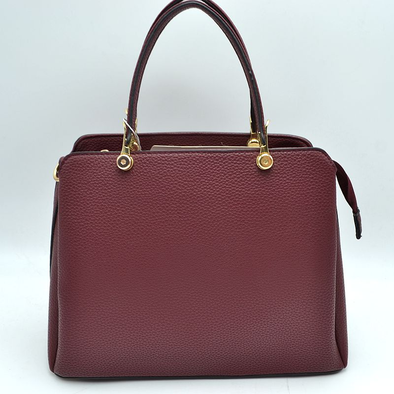 Women's Textured Faux Leather Top Handle Tote Bag