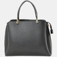 Structured Top Handle Handbag with Zipper Closures