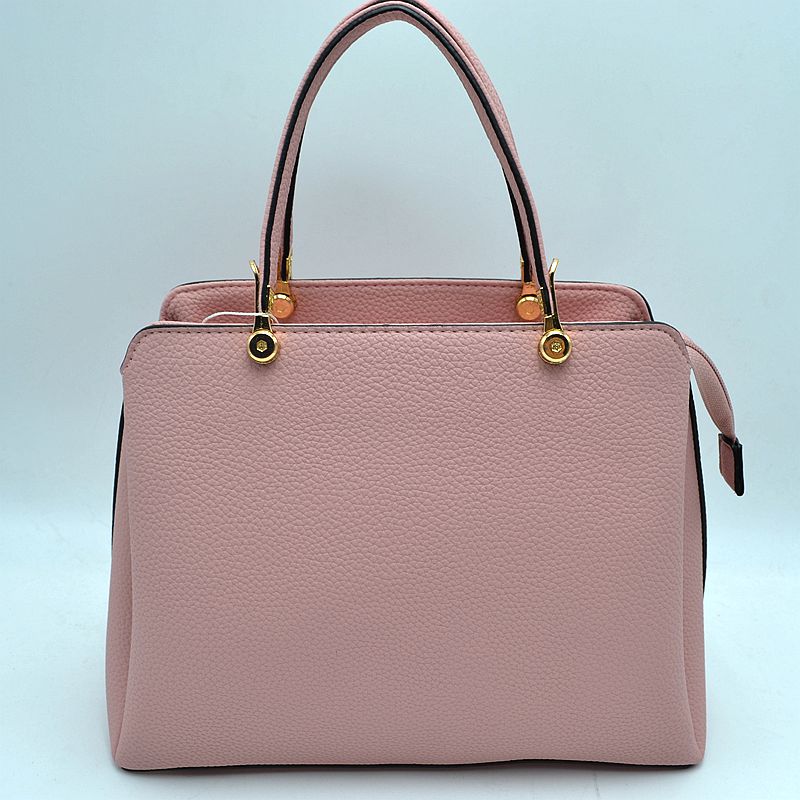 Structured Top Handle Handbag with Zipper Closures
