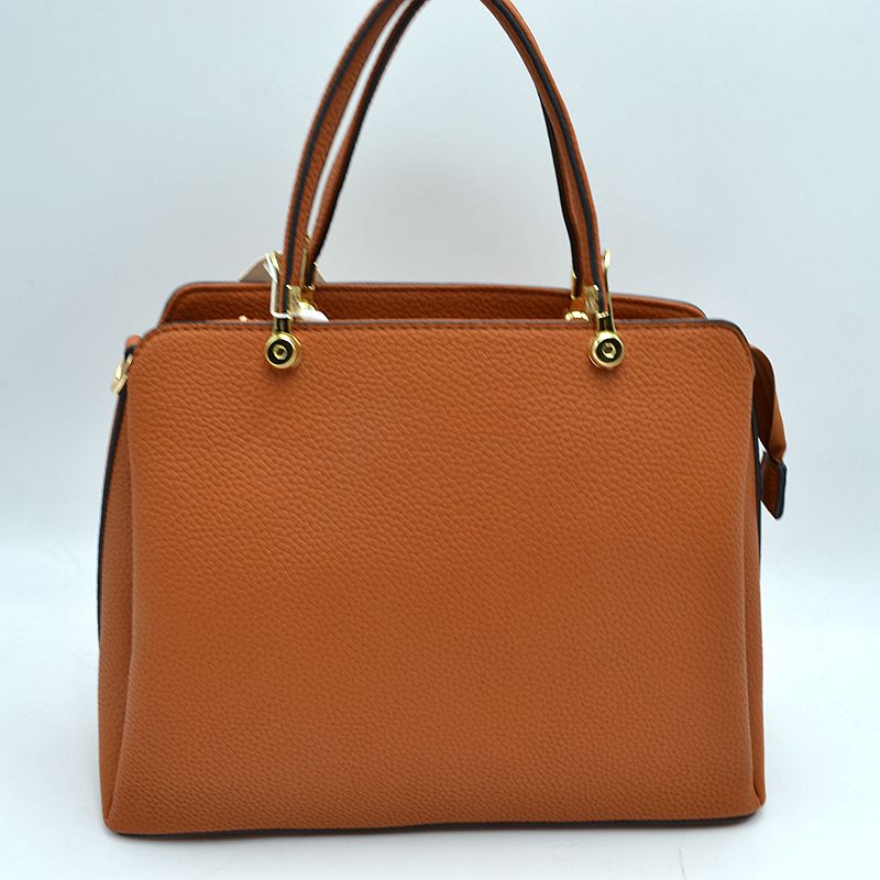 Women's Textured Faux Leather Top Handle Tote Bag