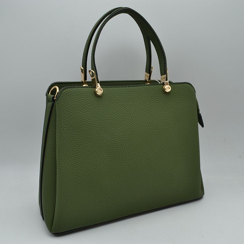 Women's Textured Faux Leather Top Handle Tote Bag
