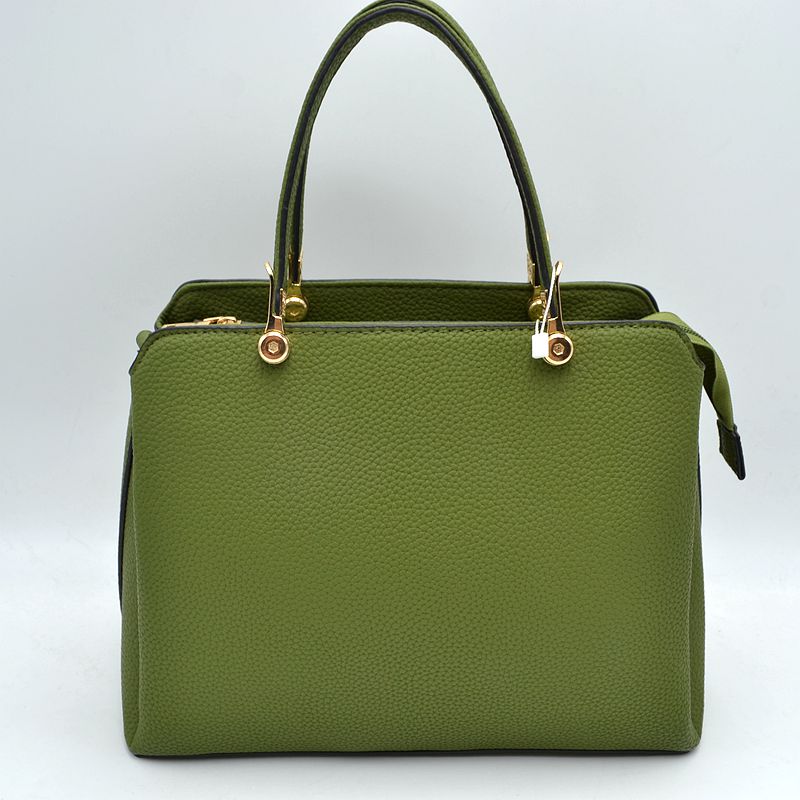 Women's Textured Faux Leather Top Handle Tote Bag