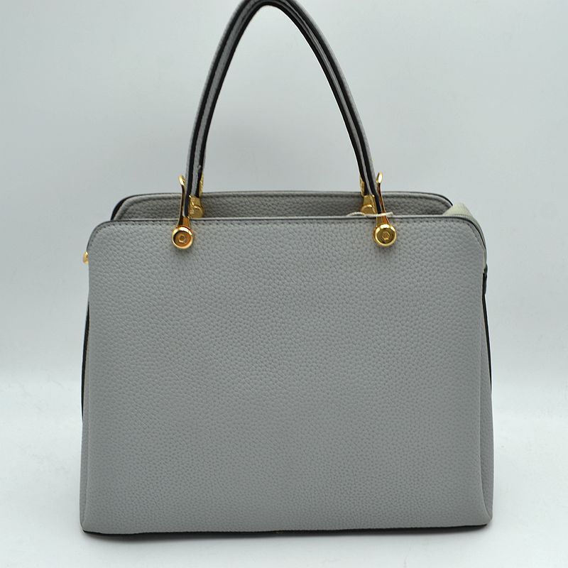 Structured Top Handle Handbag with Zipper Closures