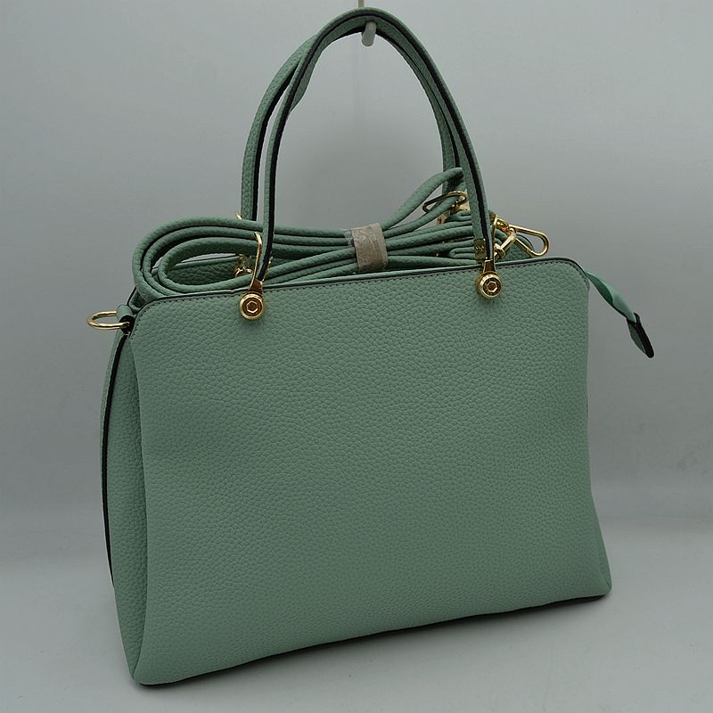 Structured Top Handle Handbag with Zipper Closures