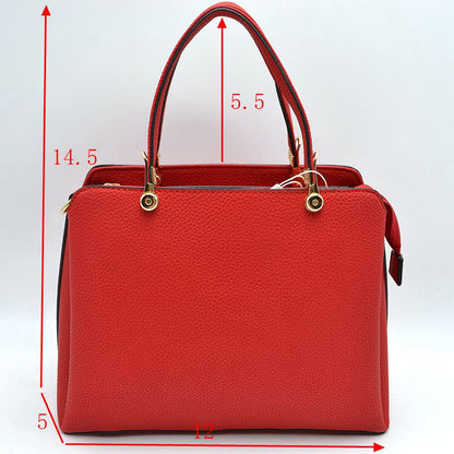 Women's Textured Faux Leather Top Handle Tote Bag