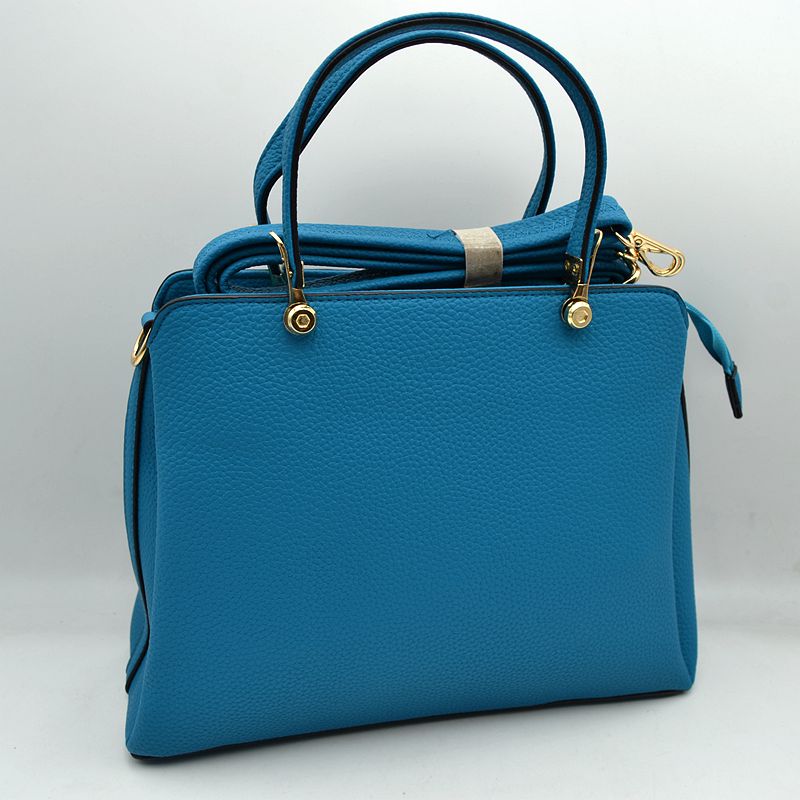 Women's Textured Faux Leather Top Handle Tote Bag