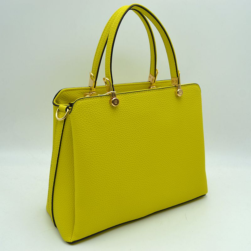 Structured Top Handle Handbag with Zipper Closures