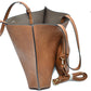 Reversible Faux Leather Tote Bag Vegan Tassel Handbag