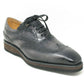 Carrucci Burnished Calfskin Belt - Grey