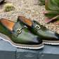 Maurice Horsebit Calfskin Loafer - Olive
