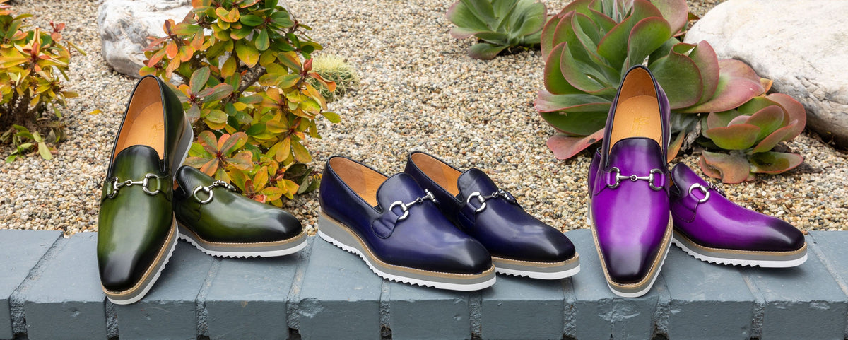 Maurice Horsebit Calfskin Loafer - Purple