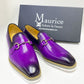 Maurice Horsebit Calfskin Loafer - Purple