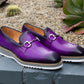 Maurice Horsebit Calfskin Loafer - Purple