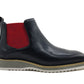 Carrucci  Calfskin Boot - Black/Red