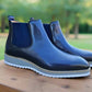 Carrucci Calfskin Boot - Blue