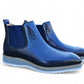Carrucci Calfskin Boot - Blue