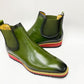 Carrucci Calfskin Boot - Olive
