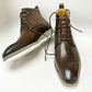 Maurice Burnished Calfskin Boot - Brown