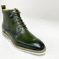 Maurice Burnished Calfskin Boot - Hunter Green