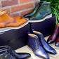 Maurice Burnished Calfskin Boot - Navy