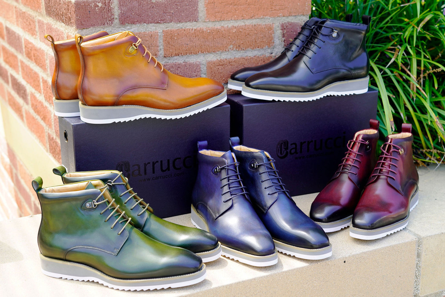 Maurice Burnished Calfskin Boot - Hunter Green
