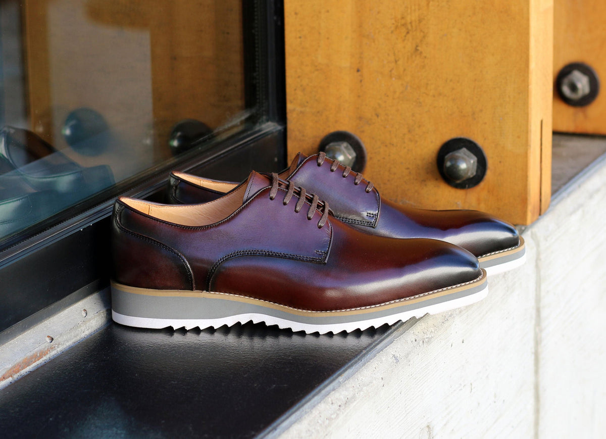 Carrucci Derby Calfskin - Chestnut