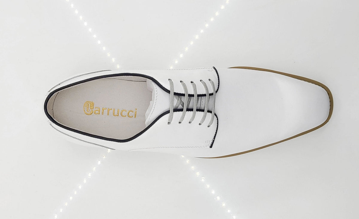 Carrucci Derby Calfskin - White