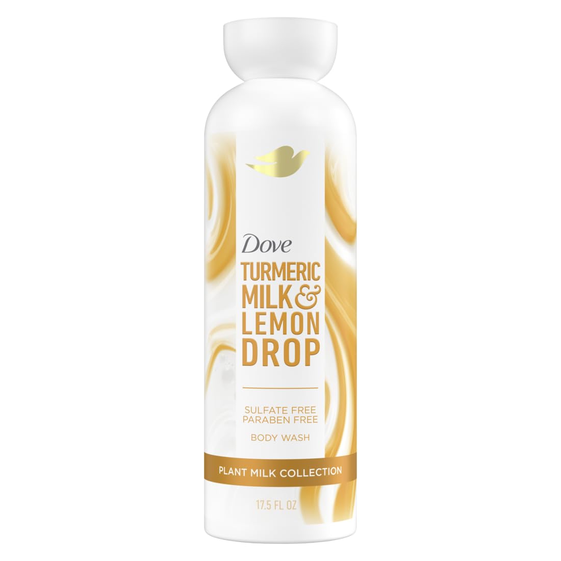 Dove Gel de Ducha Limpiador Leche Vegetal Cúrcuma y Limón para una Piel Hidratada Limpiador Suave, Sin Sulfatos ni Parabenos, pH equilibrado 517 ml
