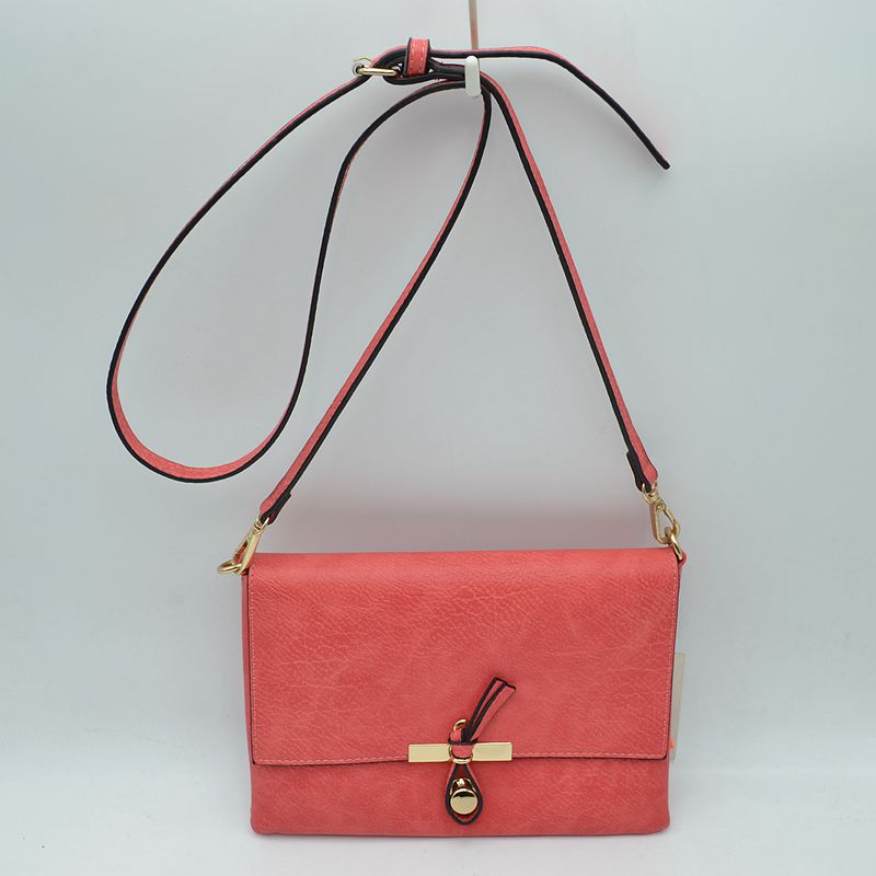 Knot Accent Flap Crossbody Bag with Adjustable Strap