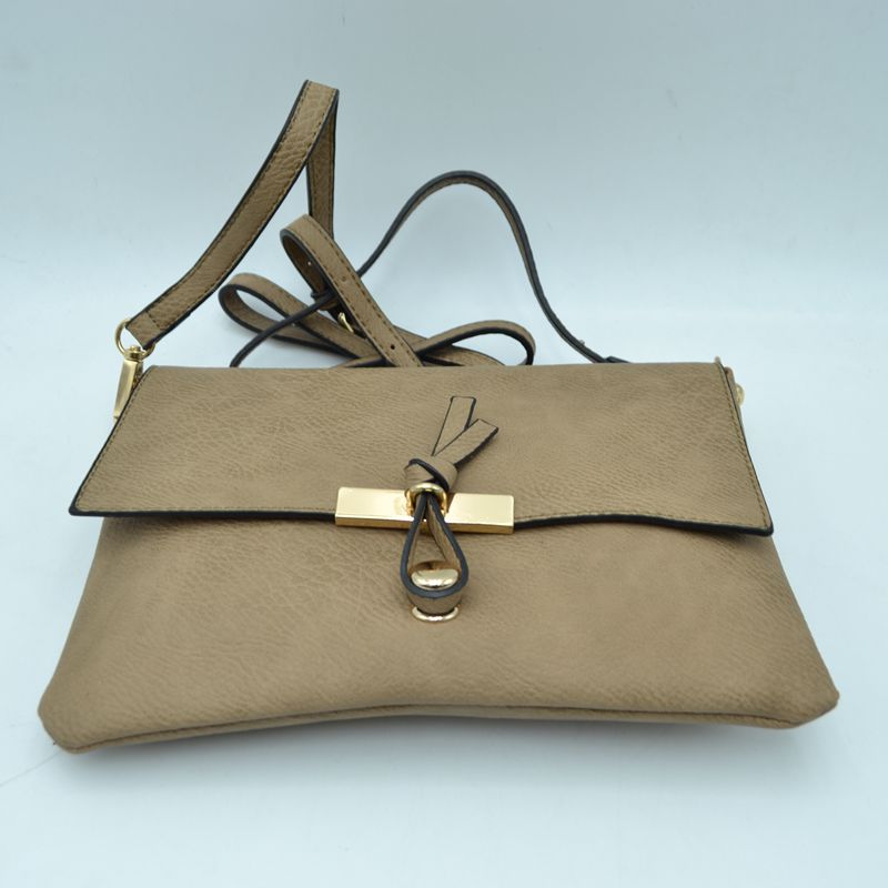 Knot Accent Flap Crossbody Bag with Adjustable Strap