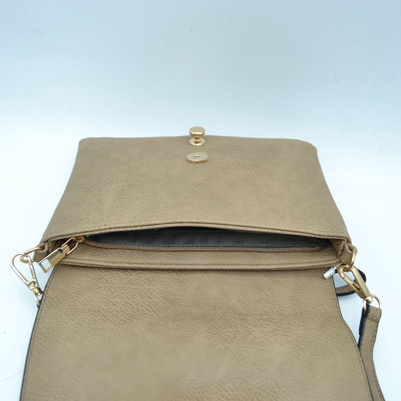 Knot Accent Flap Crossbody Bag with Adjustable Strap