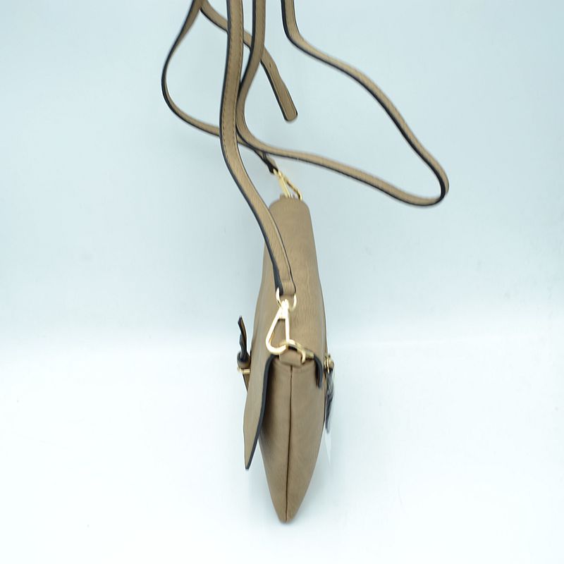 Knot Accent Flap Crossbody Bag with Adjustable Strap