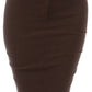 Knee Length High Waist Stretch Pencil Skirt