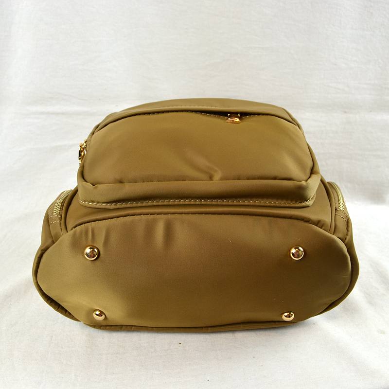 Multi-Pocket Casual Backpack with Metallic Zippers