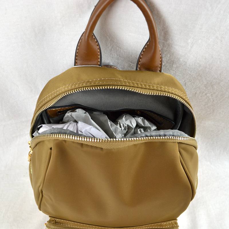 Multi-Pocket Casual Backpack with Metallic Zippers