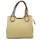 Textured Faux Leather Horseshoe Handle Women's Tote Bag