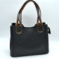 Textured Faux Leather Horseshoe Handle Women's Tote Bag