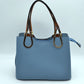 Textured Faux Leather Horseshoe Handle Women's Tote Bag