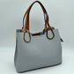 Textured Faux Leather Horseshoe Handle Women's Tote Bag