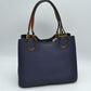 Textured Faux Leather Horseshoe Handle Women's Tote Bag