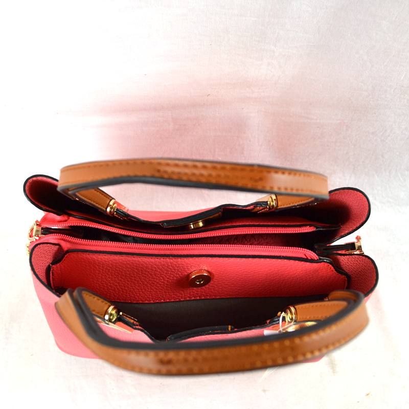 Textured Faux Leather Horseshoe Handle Women's Tote Bag
