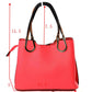 Textured Faux Leather Horseshoe Handle Women's Tote Bag