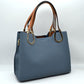 Textured Faux Leather Horseshoe Handle Women's Tote Bag