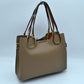 Textured Faux Leather Horseshoe Handle Women's Tote Bag